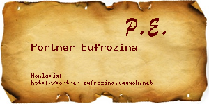 Portner Eufrozina névjegykártya